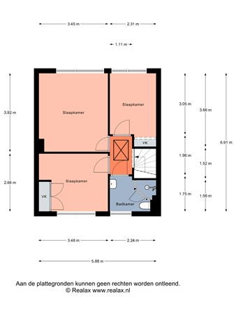 Floorplan - Almarestraat 13, 3752 EJ Bunschoten-Spakenburg